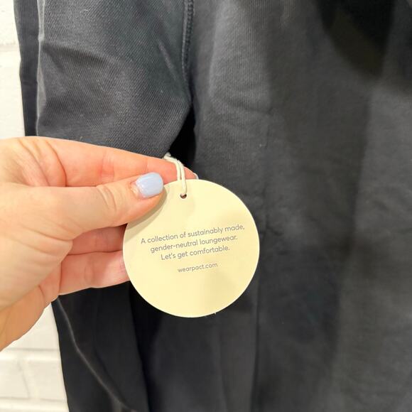 Pact NWT One For All Unisex Zip Hoodie Sweatshirt Black Sml Organic Sustainable - Picture 11 of 15